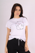 белый фото Женская футболка 1081 купить в Одессе по оптовым ценам