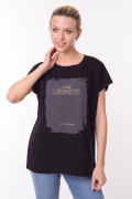 черный фото Женская футболка 900616 купить в Одессе по оптовым ценам