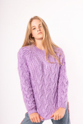 фиолетовый фото Женский свитер 4007 купить в Одессе по оптовым ценам