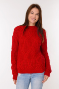 красный фото Женский свитер 4014 купить в Одессе по оптовым ценам