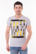 светло-серый фото Мужская футболка 1027 купить в Одессе по оптовым ценам