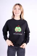черный фото Женский свитшот 1017 купить в Одессе по оптовым ценам