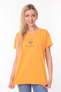 оранжевый фото Женская футболка 900703 купить в Одессе по оптовым ценам