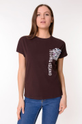 коричневый фото Женская футболка К9. 0176 купить в Одессе по оптовым ценам