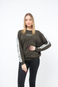 хаки фото Женский свитшот К9.0606 купить в Одессе по оптовым ценам