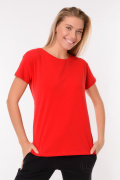 красный фото Женская футболка 900559 купить в Одессе по оптовым ценам