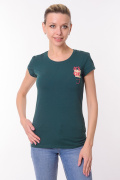 зеленый фото Женская футболка 900628 купить в Одессе по оптовым ценам