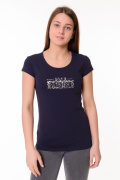 темно синий фото Женская футболка К9.0729 купить в Одессе по оптовым ценам