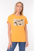 оранжевый фото Женская футболка 900691 купить в Одессе по оптовым ценам
