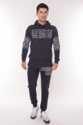 темно-серый фото Мужской спортивный костюм 900405 купить в Одессе по оптовым ценам
