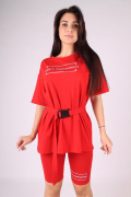 красный фото Женский спортивный костюм1088 купить в Одессе по оптовым ценам