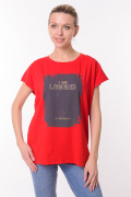 красный фото Женская футболка 900616 купить в Одессе по оптовым ценам