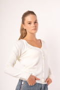белый фото Женская кофта 1039 купить в Одессе по оптовым ценам