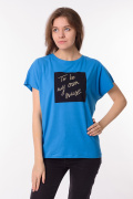 голубой фото Женская футболка 900732 купить в Одессе по оптовым ценам