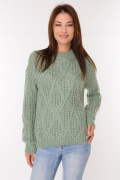 оливковый фото Женский свитер 4014 купить в Одессе по оптовым ценам