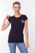 темно синий фото Женская футболка 900628 купить в Одессе по оптовым ценам
