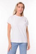 белый фото Женская футболка 900705 купить в Одессе по оптовым ценам