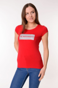 красный фото Женская футболка K9.00728 купить в Одессе по оптовым ценам