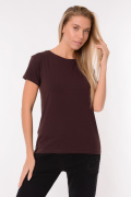коричневый фото Женская футболка 900559 купить в Одессе по оптовым ценам