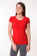 красный фото Женская футболка K9.00726 купить в Одессе по оптовым ценам