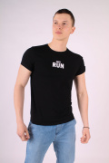черный фото Мужская футболка 0631 купить в Одессе по оптовым ценам