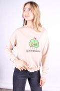 бежевый фото Женский свитшот 1017 купить в Одессе по оптовым ценам