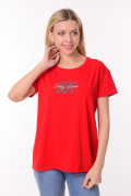 красный фото Женская футболка 900774 купить в Одессе по оптовым ценам