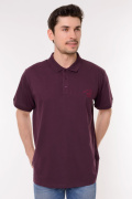 бордовый фото Мужская футболка Polo 900605 купить в Одессе по оптовым ценам