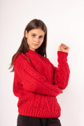 красный фото Женский свитер 4018 купить в Одессе по оптовым ценам