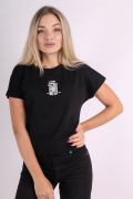 черный фото Женская футболка 1074 купить в Одессе по оптовым ценам