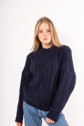 темно синий фото Женский свитер 4018 купить в Одессе по оптовым ценам