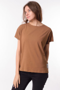 коричневый фото Женская футболка 900738 купить в Одессе по оптовым ценам