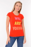 красный фото Женская футболка 900677 купить в Одессе по оптовым ценам