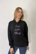 черный фото Женский свитшот 1052 купить в Одессе по оптовым ценам