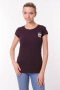 коричневый фото Женская футболка 900628 купить в Одессе по оптовым ценам