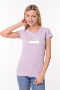 сиреневый фото Женская футболка 900683 купить в Одессе по оптовым ценам