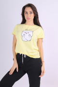 желтый фото Женская футболка 1081 купить в Одессе по оптовым ценам