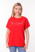 красный фото Женская футболка 900701 купить в Одессе по оптовым ценам