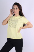 желтый фото Женская футболка 1077 купить в Одессе по оптовым ценам
