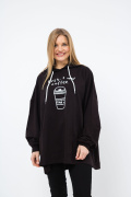 черный фото Женский свитшот К9.0643 купить в Одессе по оптовым ценам
