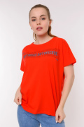 красный фото Женская футболка 900695 купить в Одессе по оптовым ценам