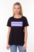 черный фото Женская футболка 900770 купить в Одессе по оптовым ценам