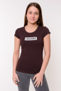 коричневый фото Женская футболка К9.0698 купить в Одессе по оптовым ценам