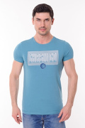 голубой фото Мужская футболка 900717 купить в Одессе по оптовым ценам