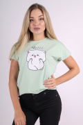 мята фото Женская футболка 1081 купить в Одессе по оптовым ценам