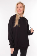 черный фото Женское худи К9.0577 купить в Одессе по оптовым ценам