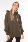 хаки фото Женское худи 900579 купить в Одессе по оптовым ценам