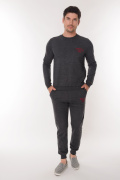 темно-серый фото Мужской спортивный костюм 900392 купить в Одессе по оптовым ценам