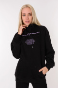 черный фото Женская толстовка K9.0493 купить в Одессе по оптовым ценам