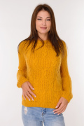 горчичный фото Женский свитер 3905 купить в Одессе по оптовым ценам